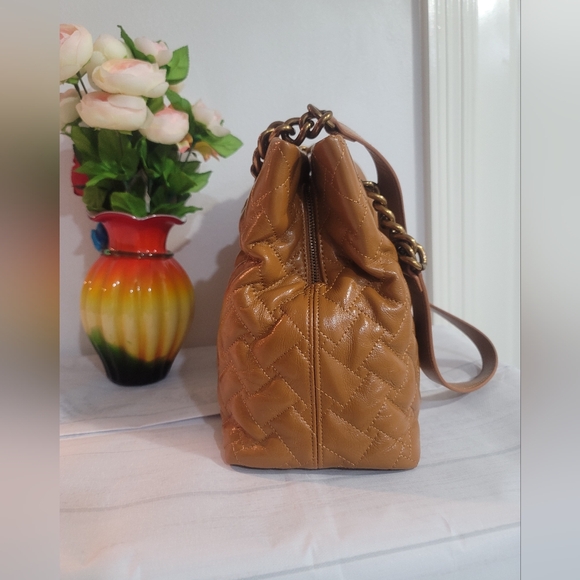 Kensington Quilted Leather Brown Tote Kurt Geiger London bag - Picture 7 of 16